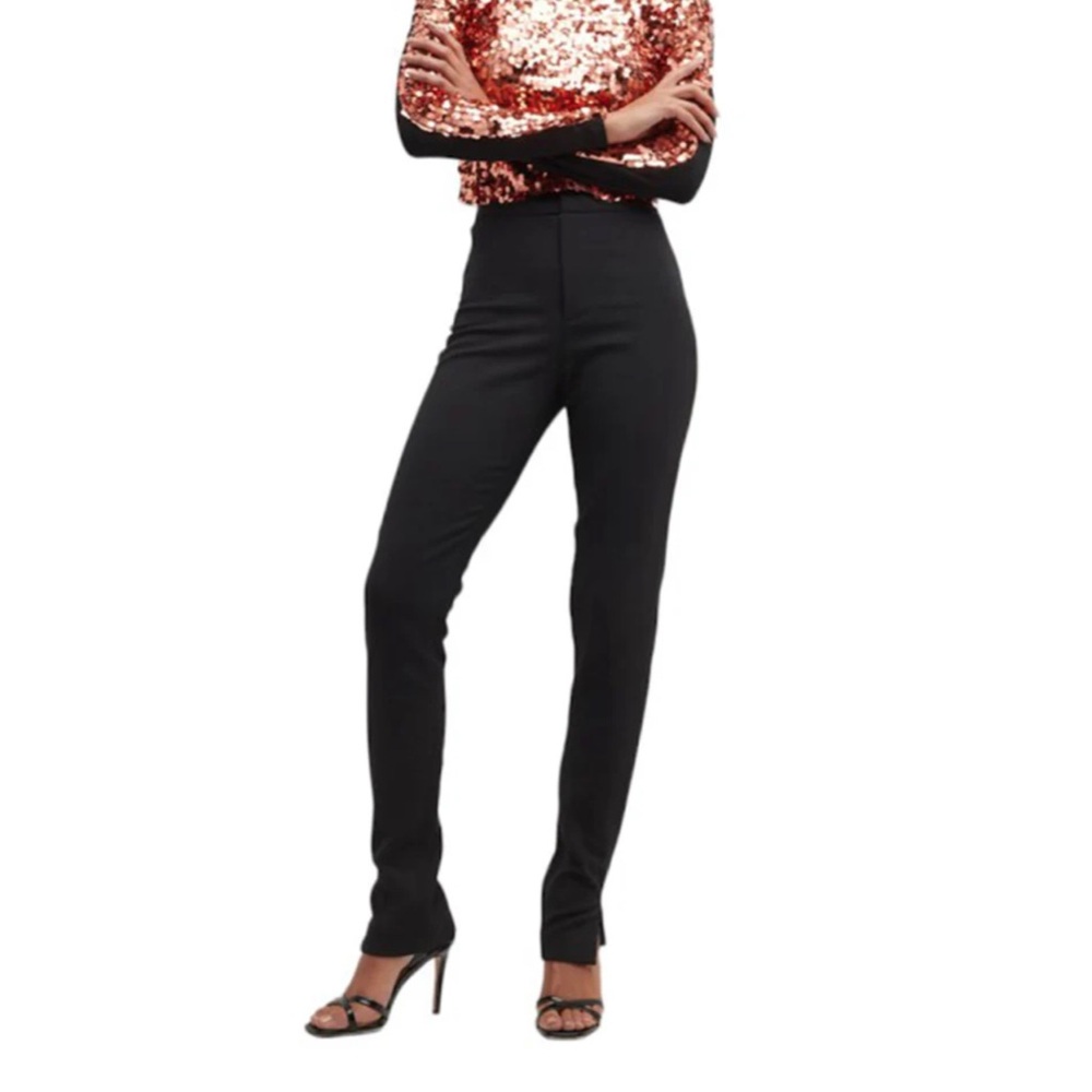 New Symthe High Waisted Side Slit Pant - Black